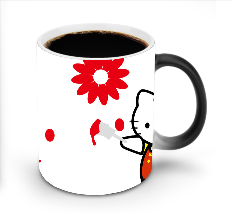 （画像用） Hello Kitty ハローキティ 温度変色マグカップ