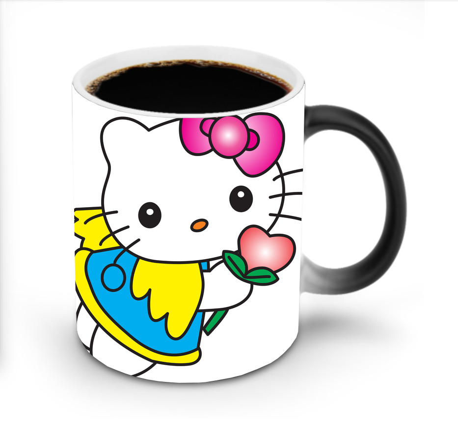 （画像用） Hello Kitty ハローキティ 温度変色マグカップ