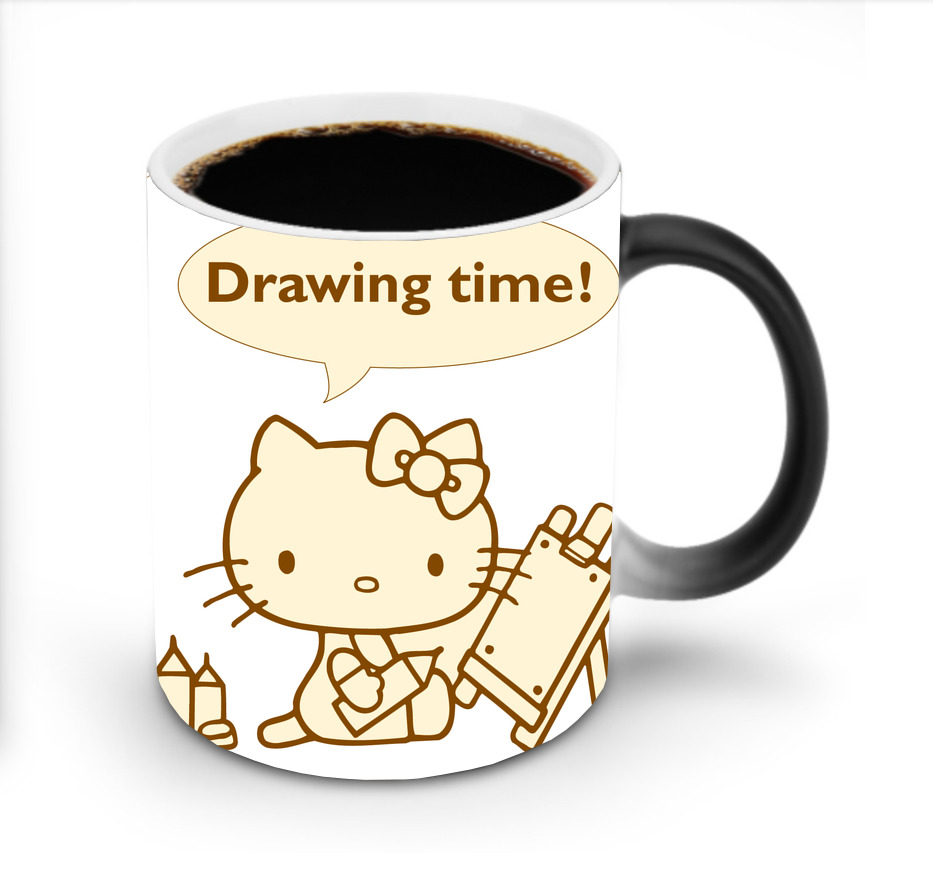 （画像用） Hello Kitty ハローキティ 温度変色マグカップ