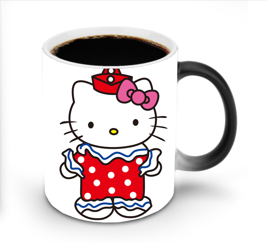 （画像用） Hello Kitty ハローキティ 温度変色マグカップ