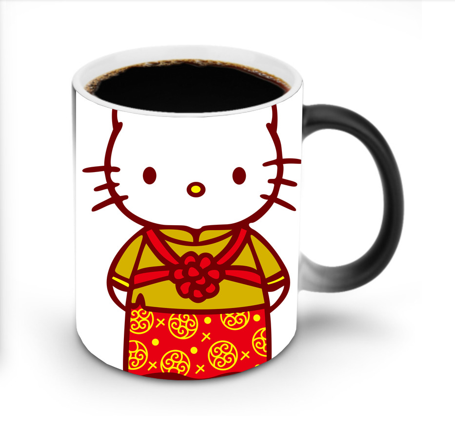 （画像用） Hello Kitty ハローキティ 温度変色マグカップ