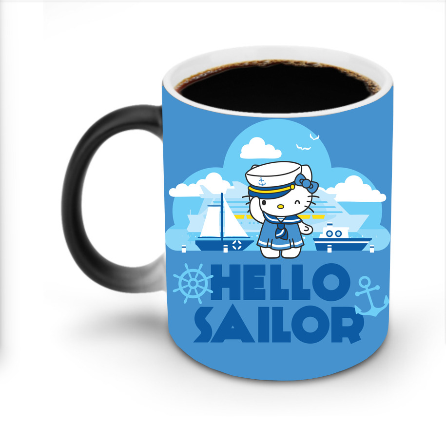 （画像用） Hello Kitty ハローキティ 温度変色マグカップ