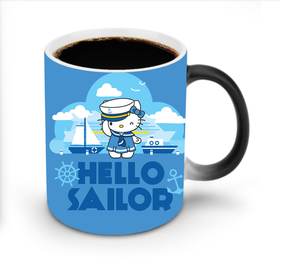 （画像用） Hello Kitty ハローキティ 温度変色マグカップ