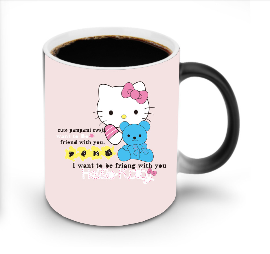 （画像用） Hello Kitty ハローキティ 温度変色マグカップ