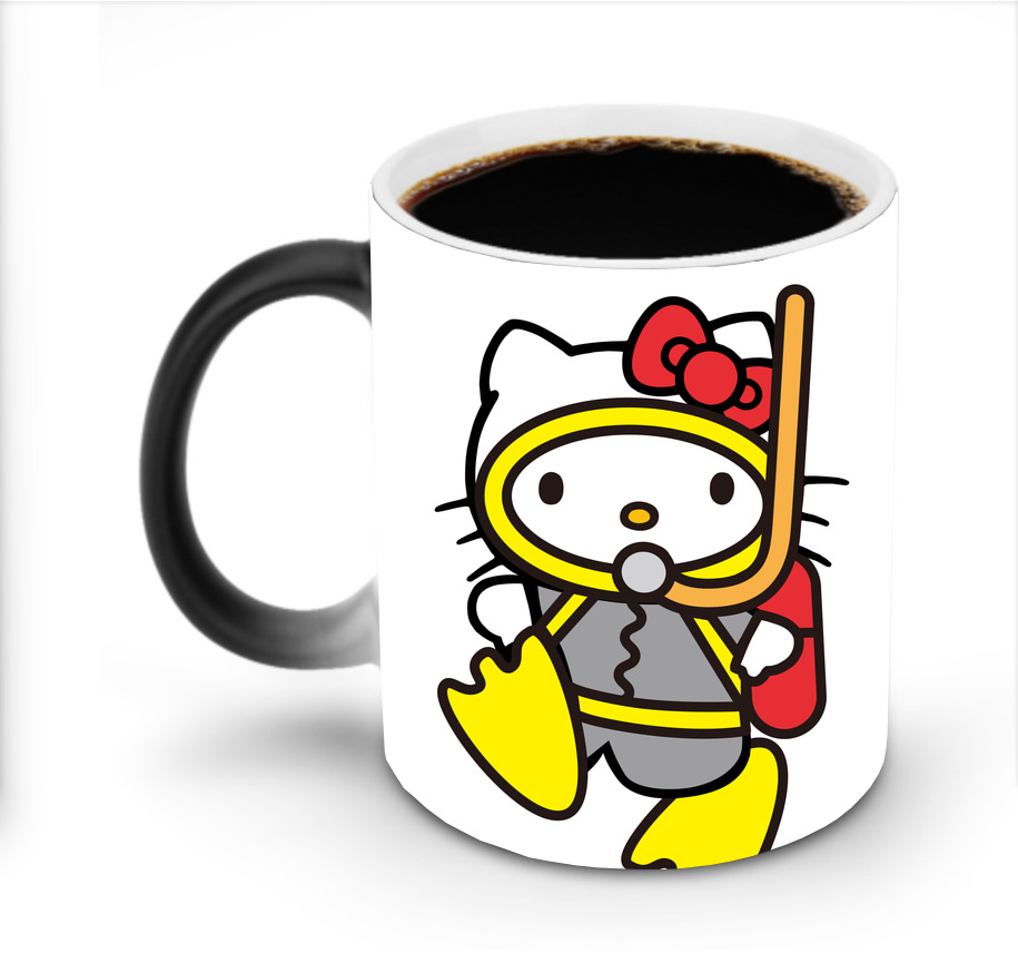 （画像用） Hello Kitty ハローキティ 温度変色マグカップ