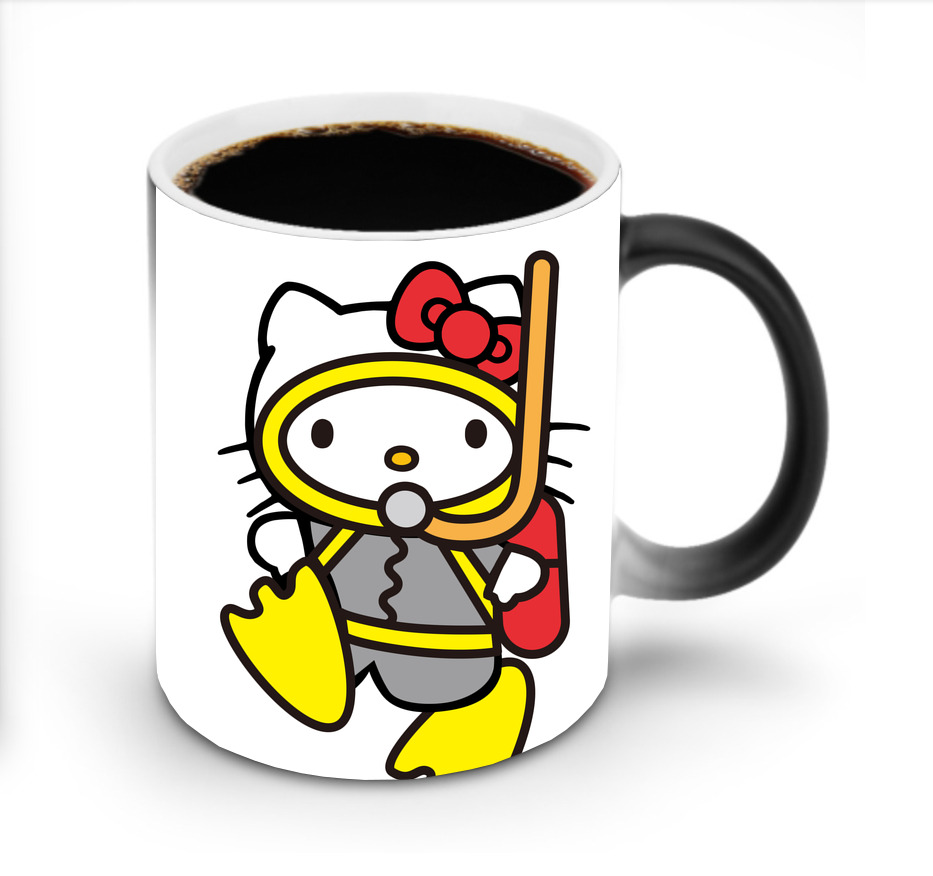 （画像用） Hello Kitty ハローキティ 温度変色マグカップ
