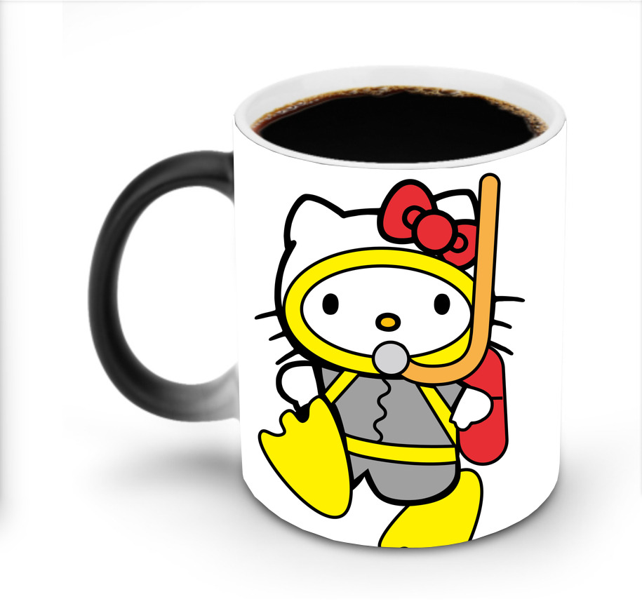 （画像用） Hello Kitty ハローキティ 温度変色マグカップ