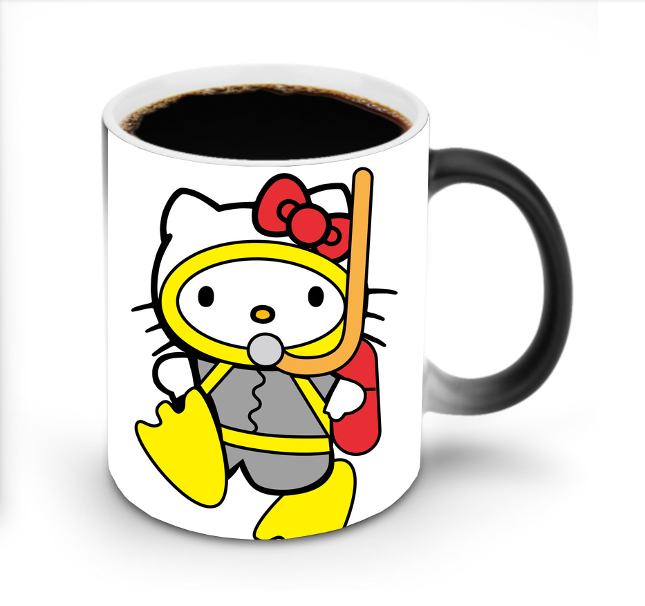 （画像用） Hello Kitty ハローキティ 温度変色マグカップ