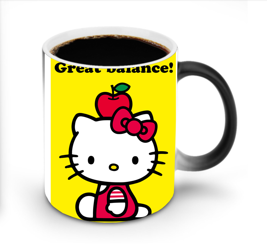 （画像用） Hello Kitty ハローキティ 温度変色マグカップ