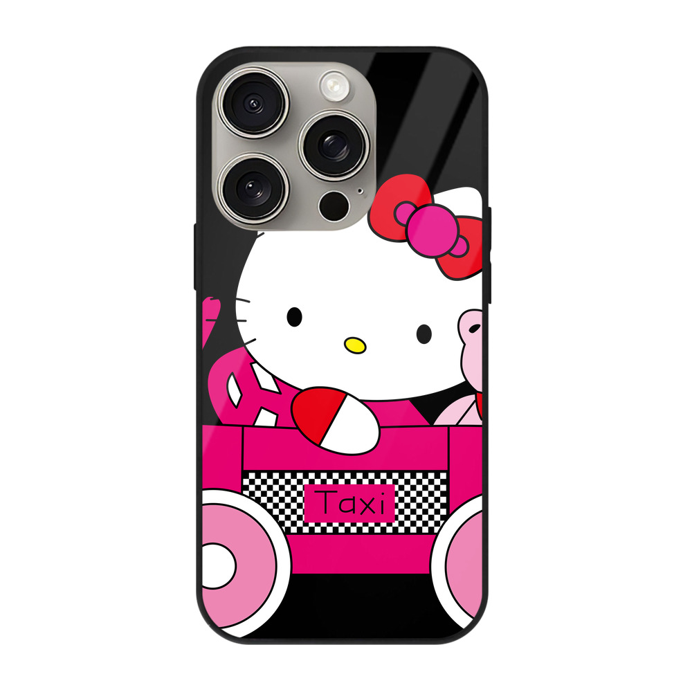 （画像用） Hello Kitty ハローキティ 【iPhone15Pro対応】スマホケース 耐衝撃＆黄変防止 背面ガラス
