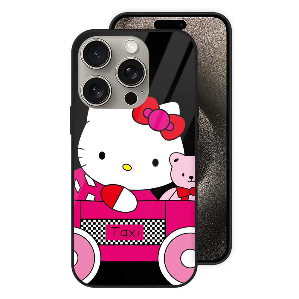 （画像用） Hello Kitty ハローキティ 【iPhone15Pro対応】スマホケース 耐衝撃＆黄変防止 背面ガラス