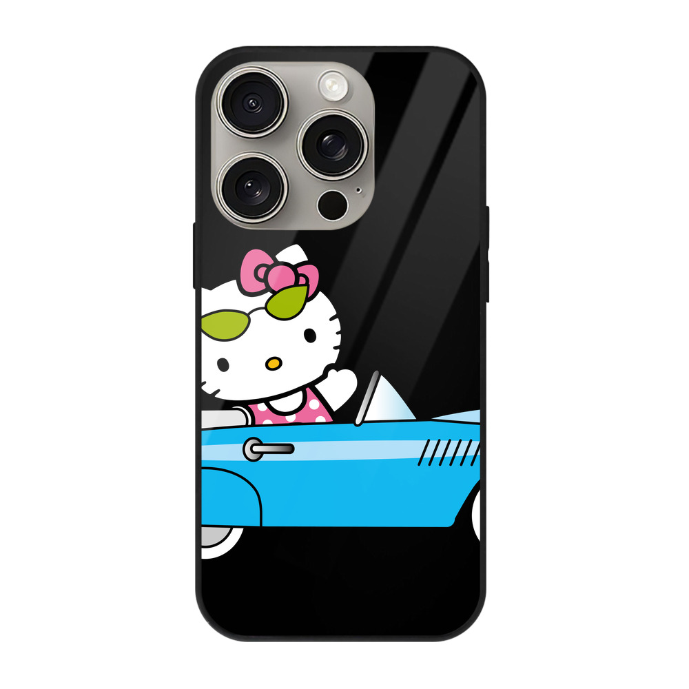 （画像用） Hello Kitty ハローキティ 【iPhone15Pro対応】スマホケース 耐衝撃＆黄変防止 背面ガラス