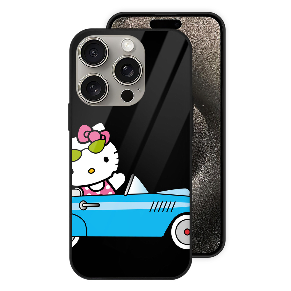 （画像用） Hello Kitty ハローキティ 【iPhone15Pro対応】スマホケース 耐衝撃＆黄変防止 背面ガラス