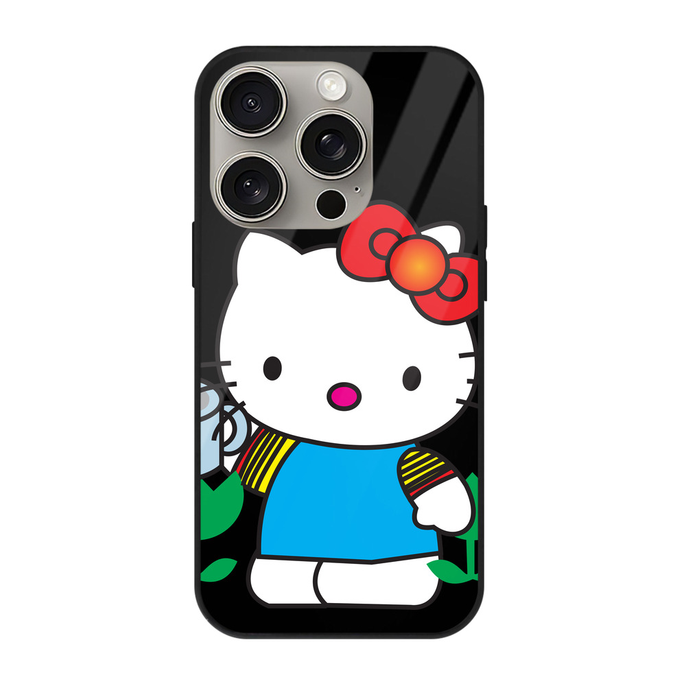 （画像用） Hello Kitty ハローキティ 【iPhone15Pro対応】スマホケース 耐衝撃＆黄変防止 背面ガラス