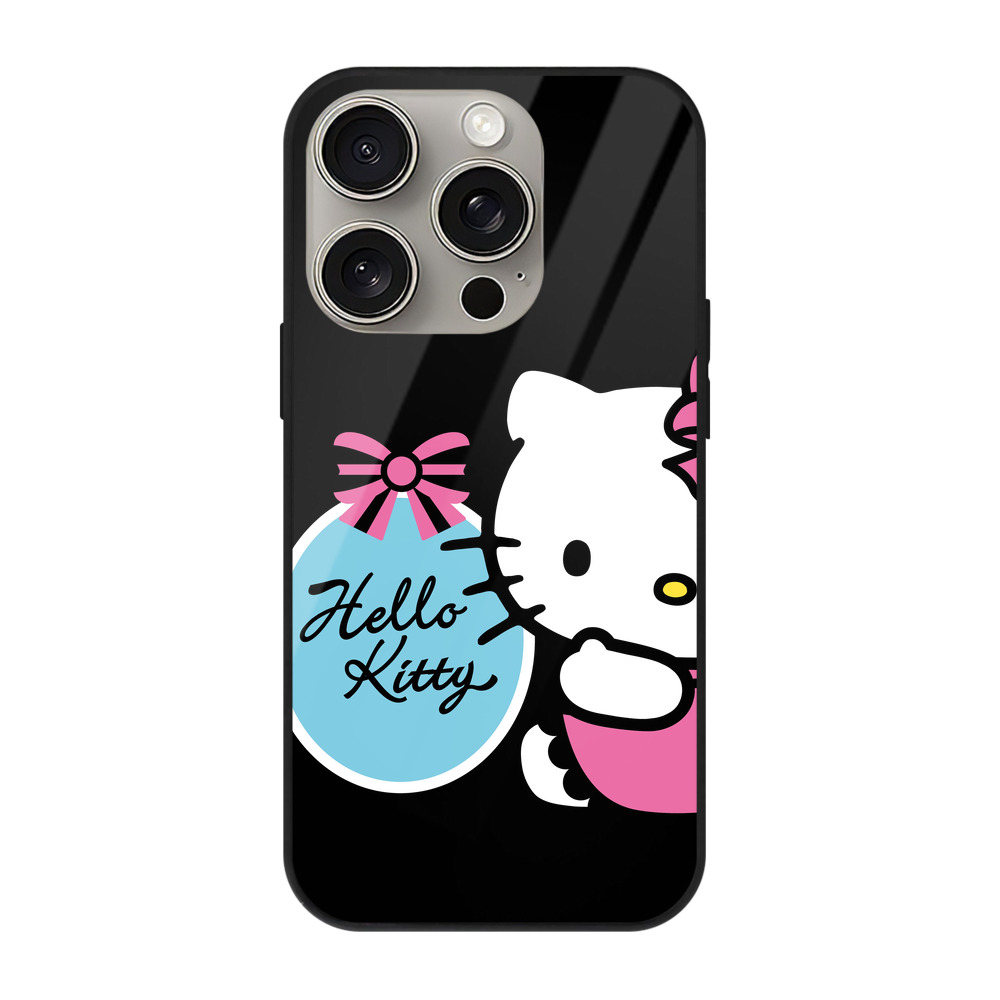 （画像用） Hello Kitty ハローキティ 【iPhone15Pro対応】スマホケース 耐衝撃＆黄変防止 背面ガラス