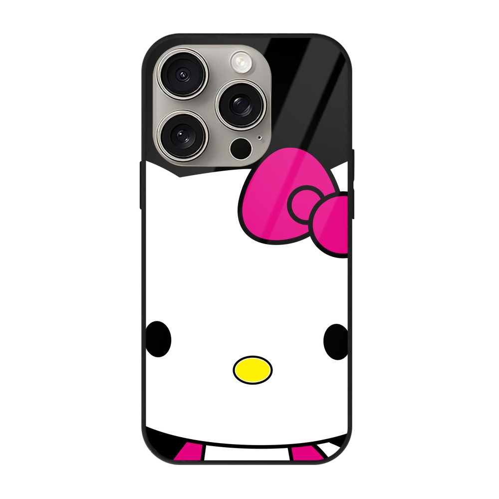（画像用） Hello Kitty ハローキティ 【iPhone15Pro対応】スマホケース 耐衝撃＆黄変防止 背面ガラス