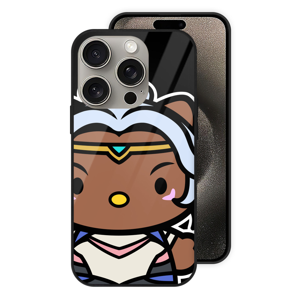 （画像用） Hello Kitty ハローキティ 【iPhone15Pro対応】スマホケース 耐衝撃＆黄変防止 背面ガラス