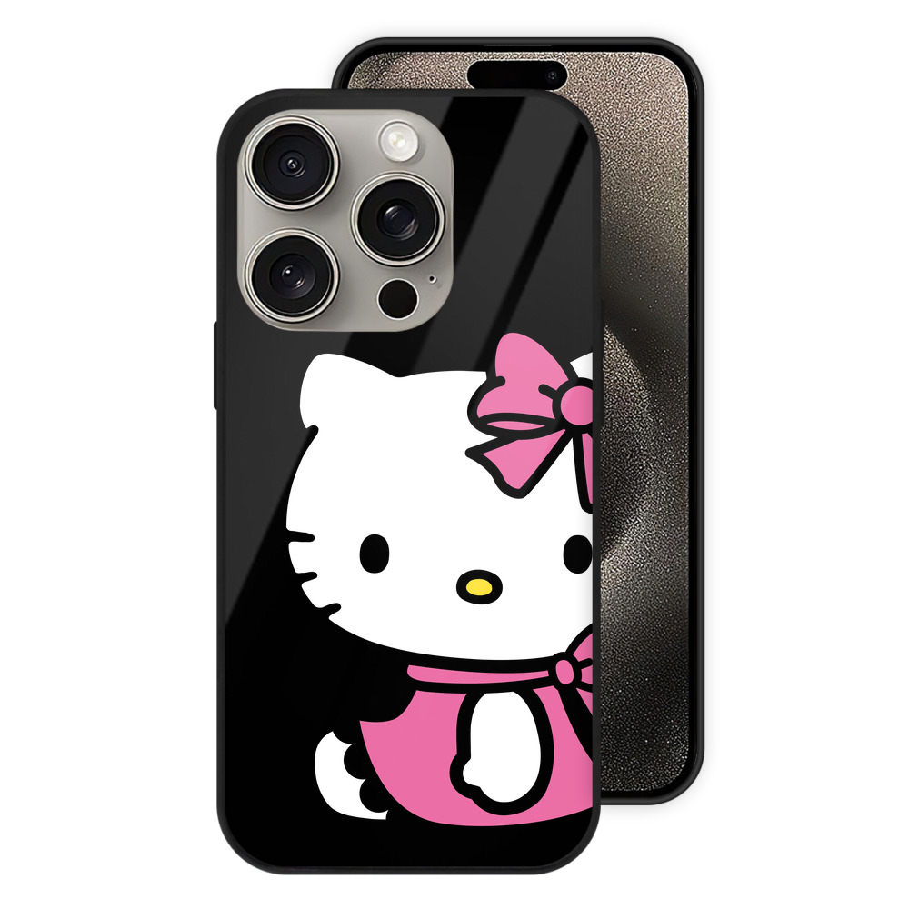 （画像用） Hello Kitty ハローキティ 【iPhone15Pro対応】スマホケース 耐衝撃＆黄変防止 背面ガラス