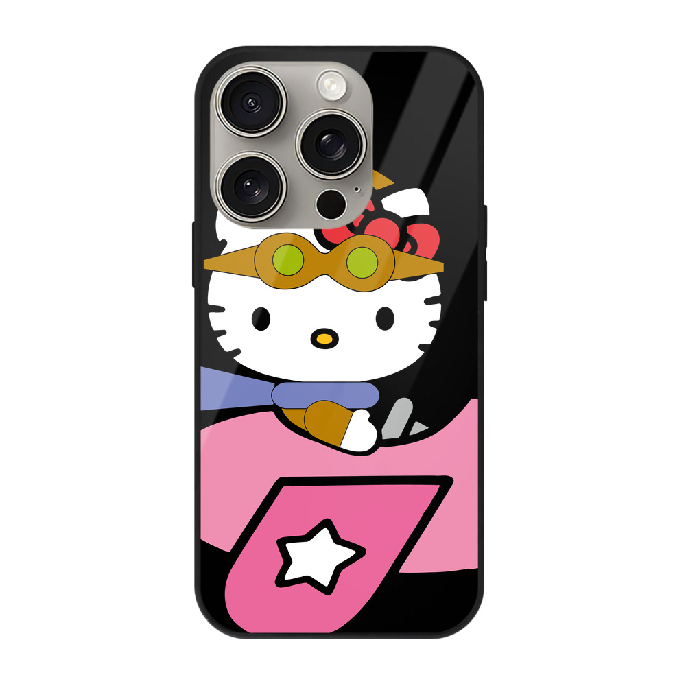 （画像用） Hello Kitty ハローキティ 【iPhone15Pro対応】スマホケース 耐衝撃＆黄変防止 背面ガラス