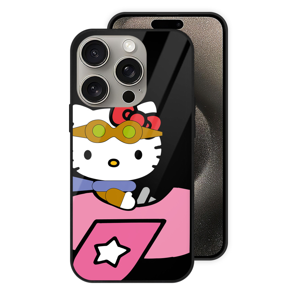 （画像用） Hello Kitty ハローキティ 【iPhone15Pro対応】スマホケース 耐衝撃＆黄変防止 背面ガラス