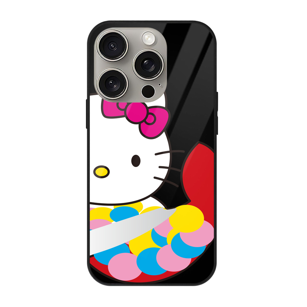 （画像用） Hello Kitty ハローキティ 【iPhone15Pro対応】スマホケース 耐衝撃＆黄変防止 背面ガラス
