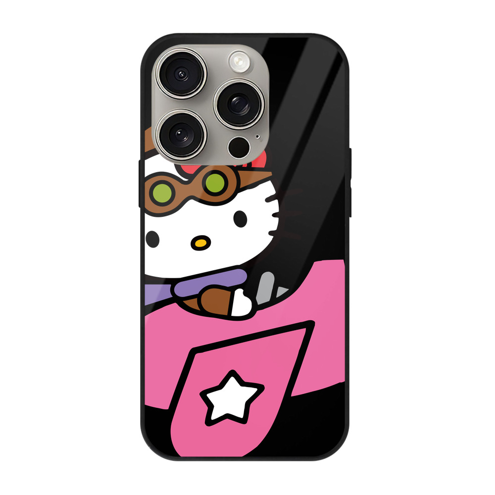 （画像用） Hello Kitty ハローキティ 【iPhone15Pro対応】スマホケース 耐衝撃＆黄変防止 背面ガラス