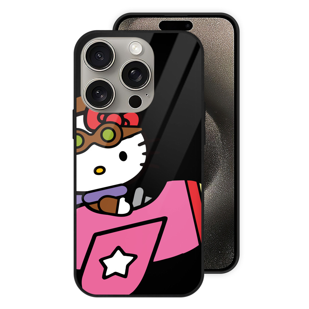 （画像用） Hello Kitty ハローキティ 【iPhone15Pro対応】スマホケース 耐衝撃＆黄変防止 背面ガラス