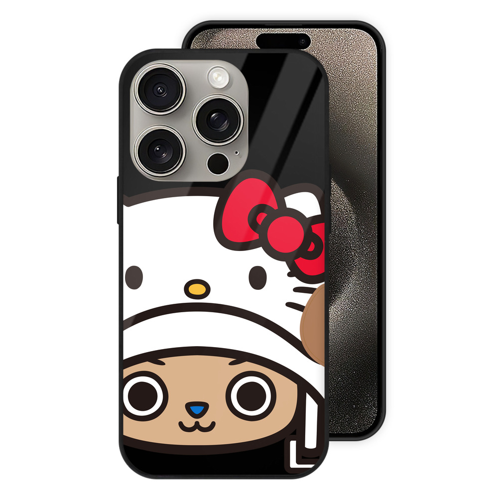 （画像用） Hello Kitty ハローキティ 【iPhone15Pro対応】スマホケース 耐衝撃＆黄変防止 背面ガラス