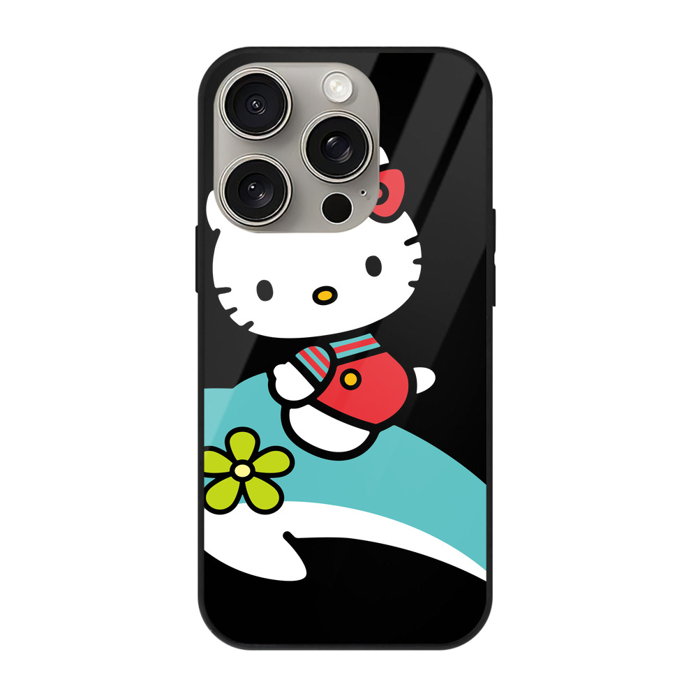 （画像用） Hello Kitty ハローキティ 【iPhone15Pro対応】スマホケース 耐衝撃＆黄変防止 背面ガラス
