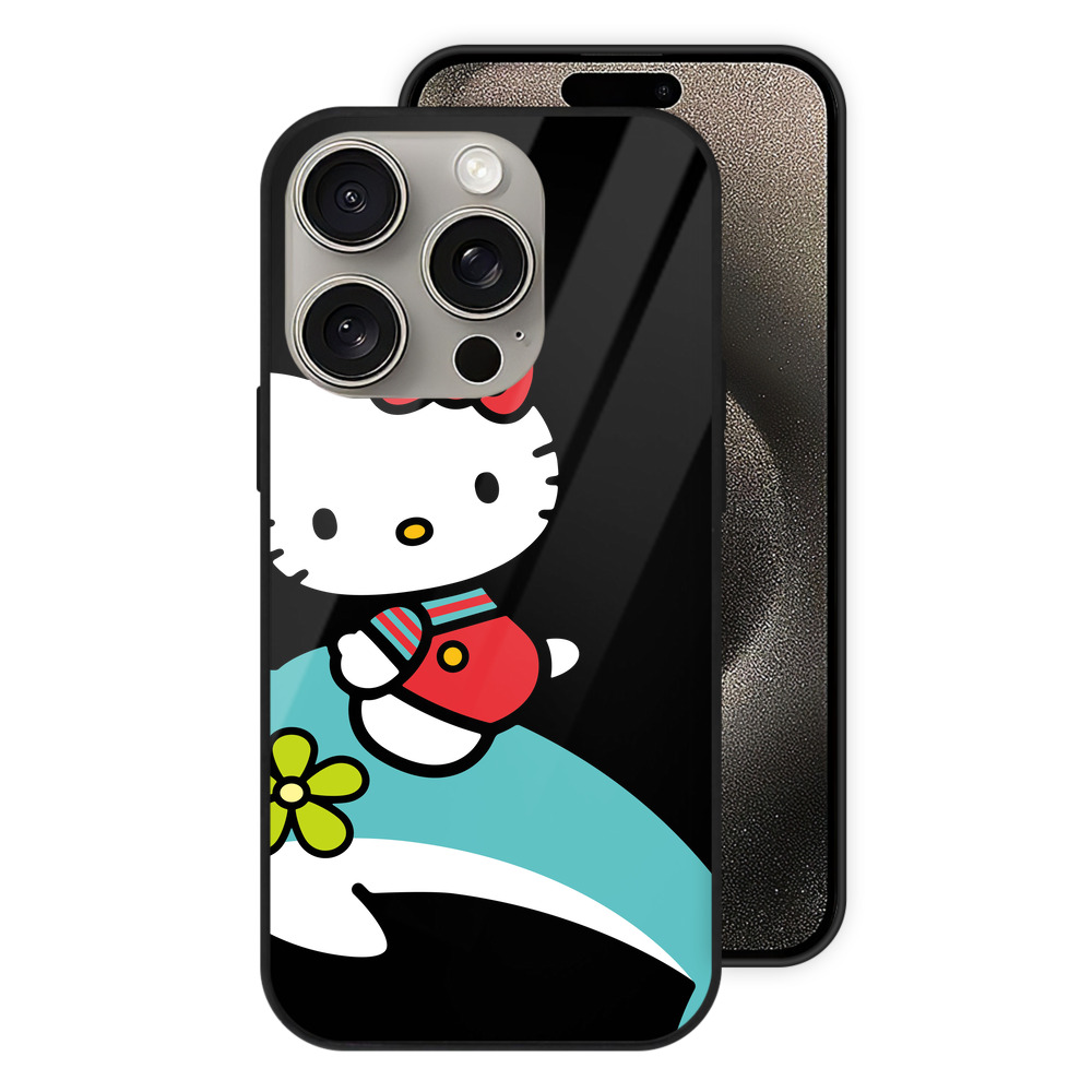 （画像用） Hello Kitty ハローキティ 【iPhone15Pro対応】スマホケース 耐衝撃＆黄変防止 背面ガラス