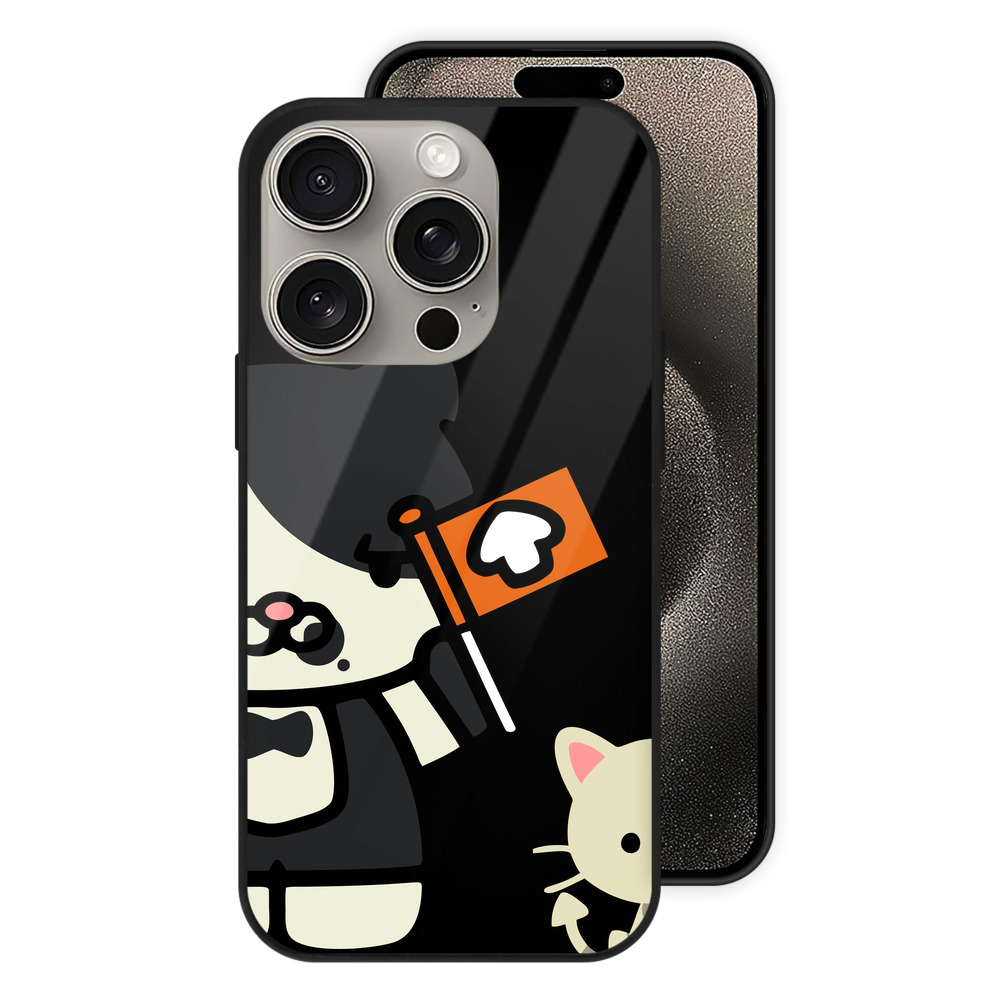 （画像用） Hello Kitty ハローキティ 【iPhone15Pro対応】スマホケース 耐衝撃＆黄変防止 背面ガラス
