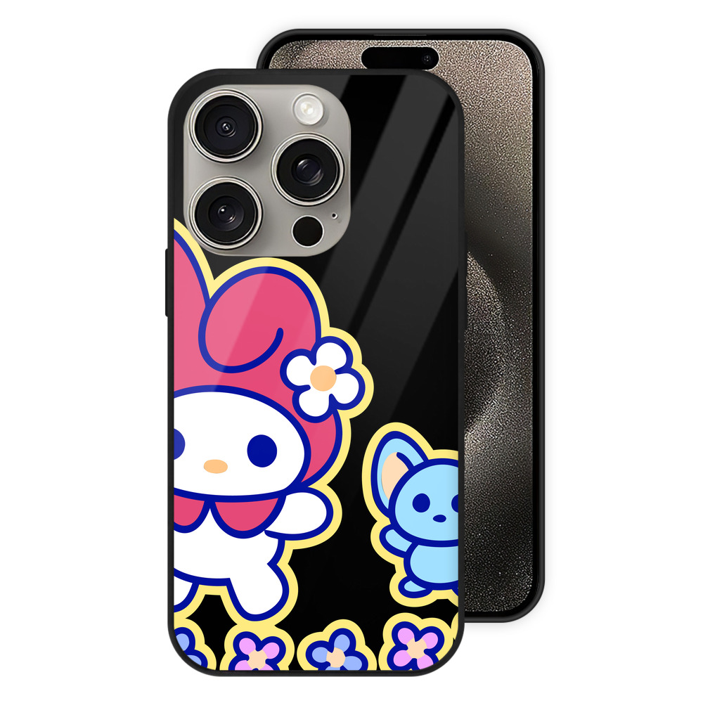 （画像用） Hello Kitty ハローキティ 【iPhone15Pro対応】スマホケース 耐衝撃＆黄変防止 背面ガラス
