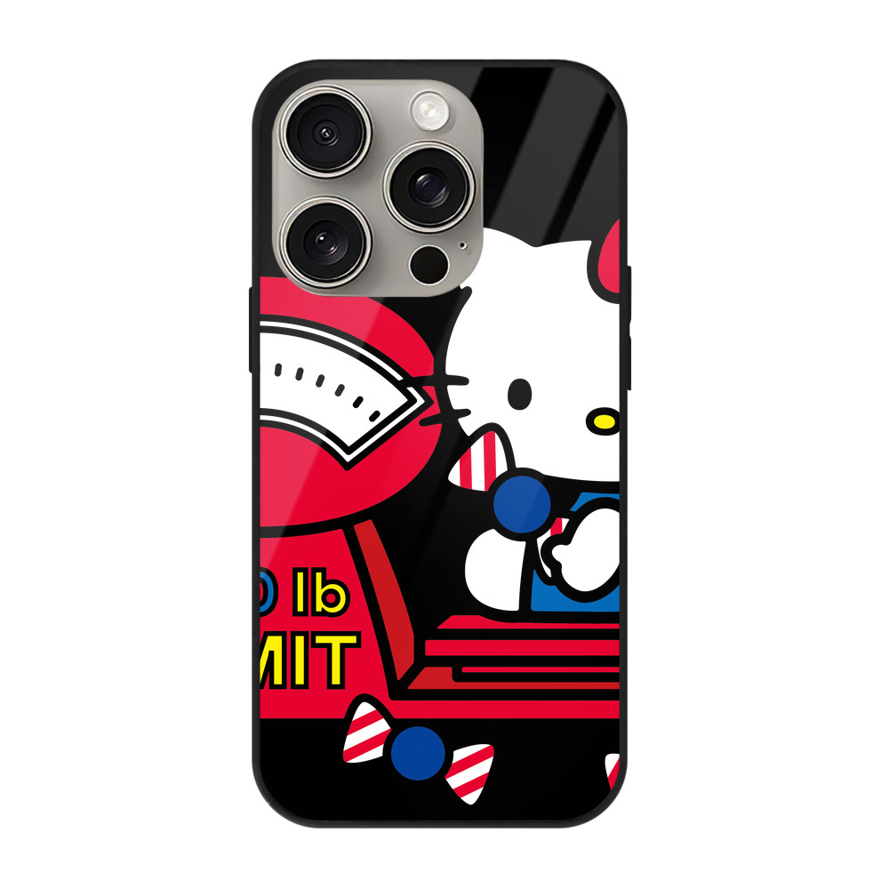 （画像用） Hello Kitty ハローキティ 【iPhone15Pro対応】スマホケース 耐衝撃＆黄変防止 背面ガラス
