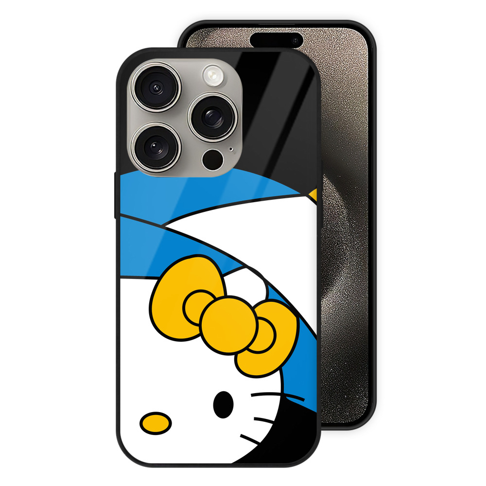（画像用） Hello Kitty ハローキティ 【iPhone15Pro対応】スマホケース 耐衝撃＆黄変防止 背面ガラス