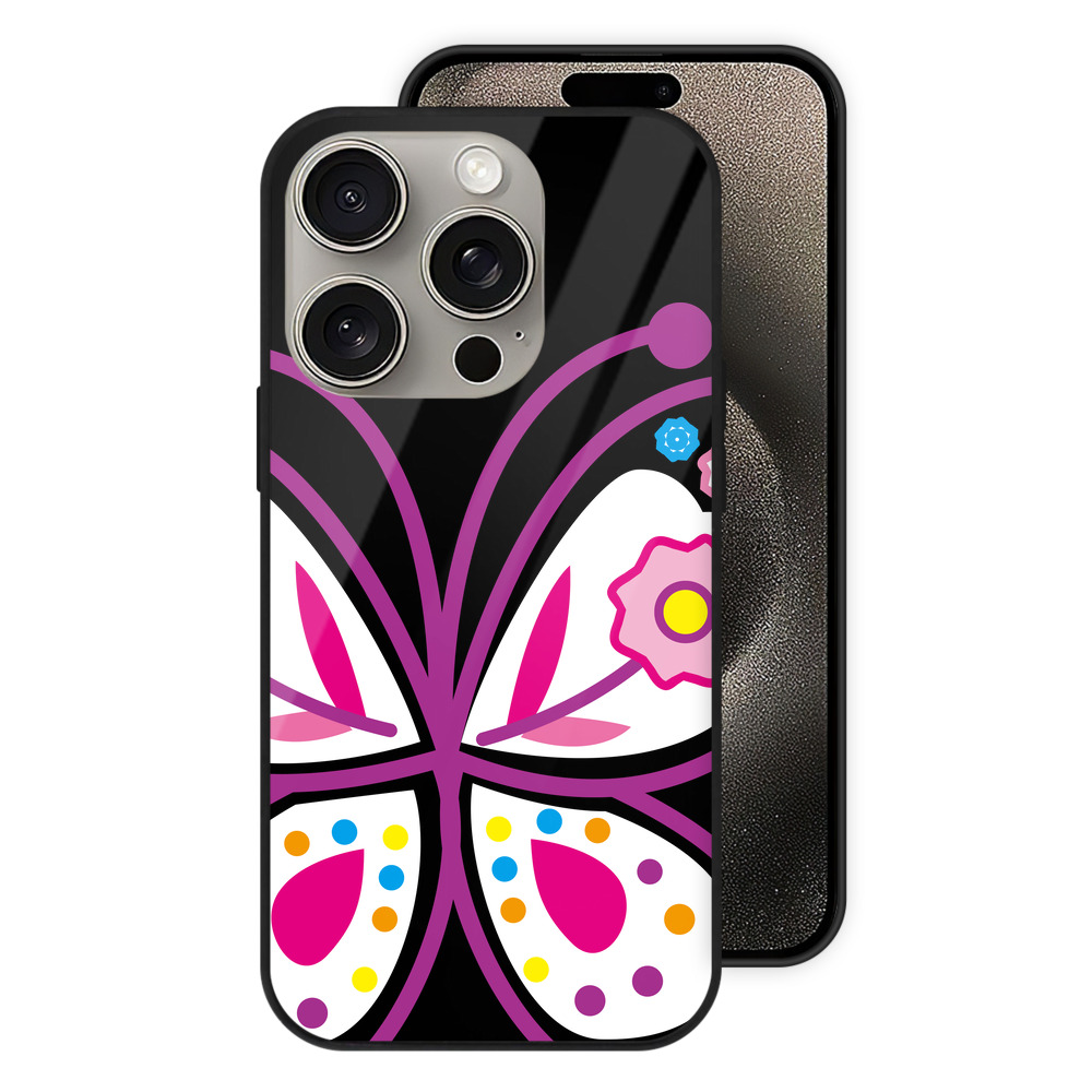 （画像用） Hello Kitty ハローキティ 【iPhone15Pro対応】スマホケース 耐衝撃＆黄変防止 背面ガラス