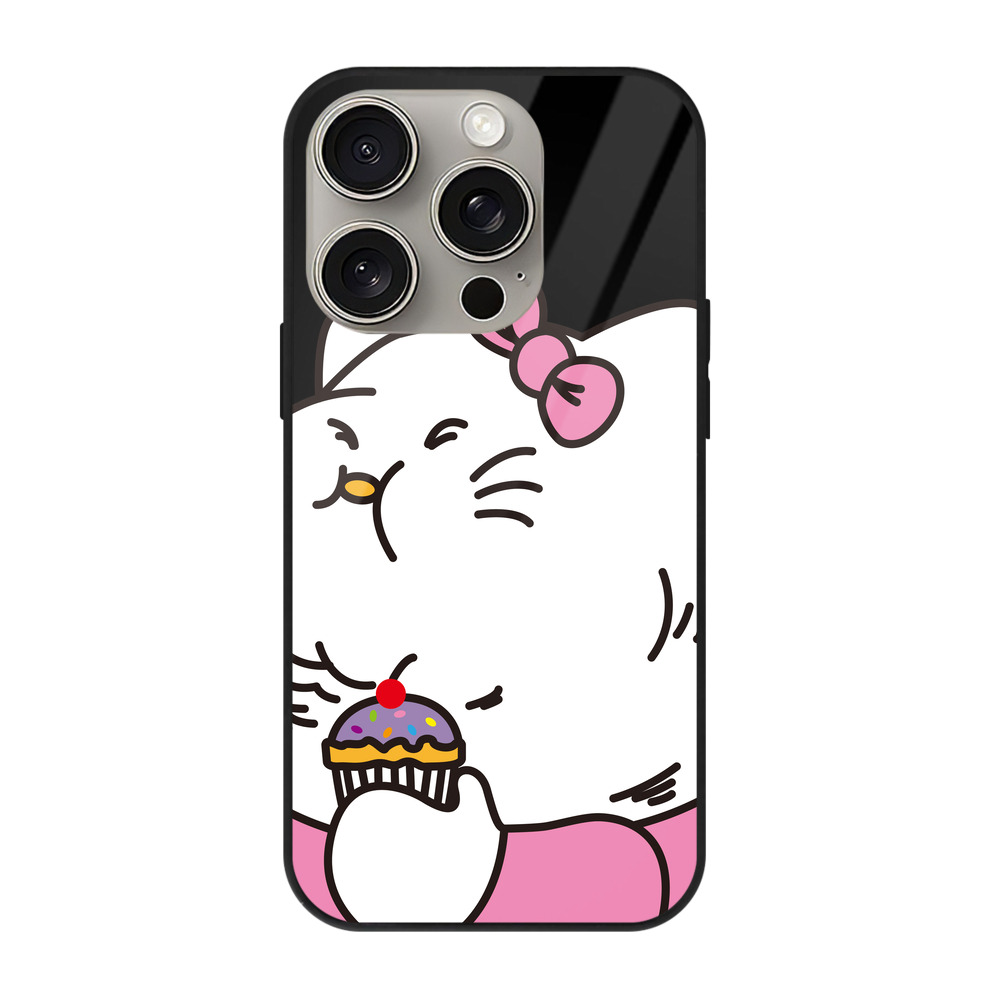 （画像用） Hello Kitty ハローキティ 【iPhone15Pro対応】スマホケース 耐衝撃＆黄変防止 背面ガラス