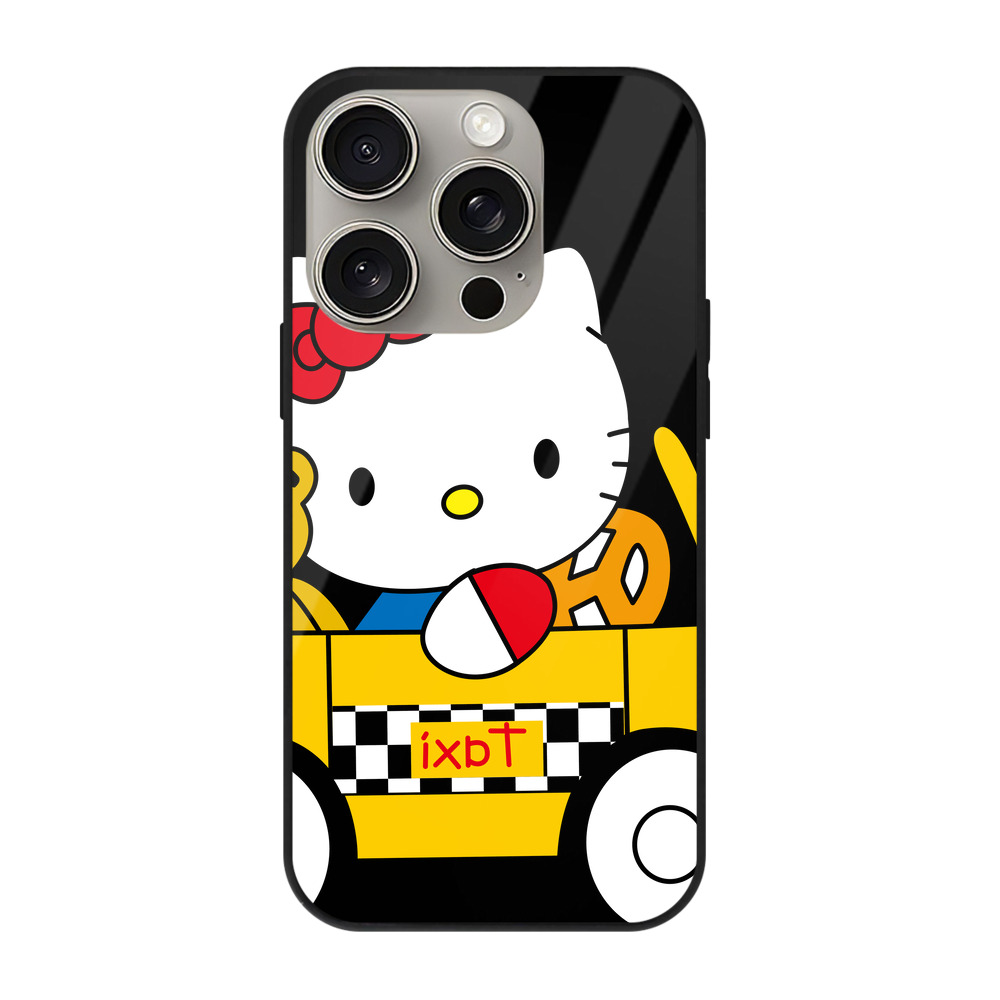 （画像用） Hello Kitty ハローキティ 【iPhone15Pro対応】スマホケース 耐衝撃＆黄変防止 背面ガラス