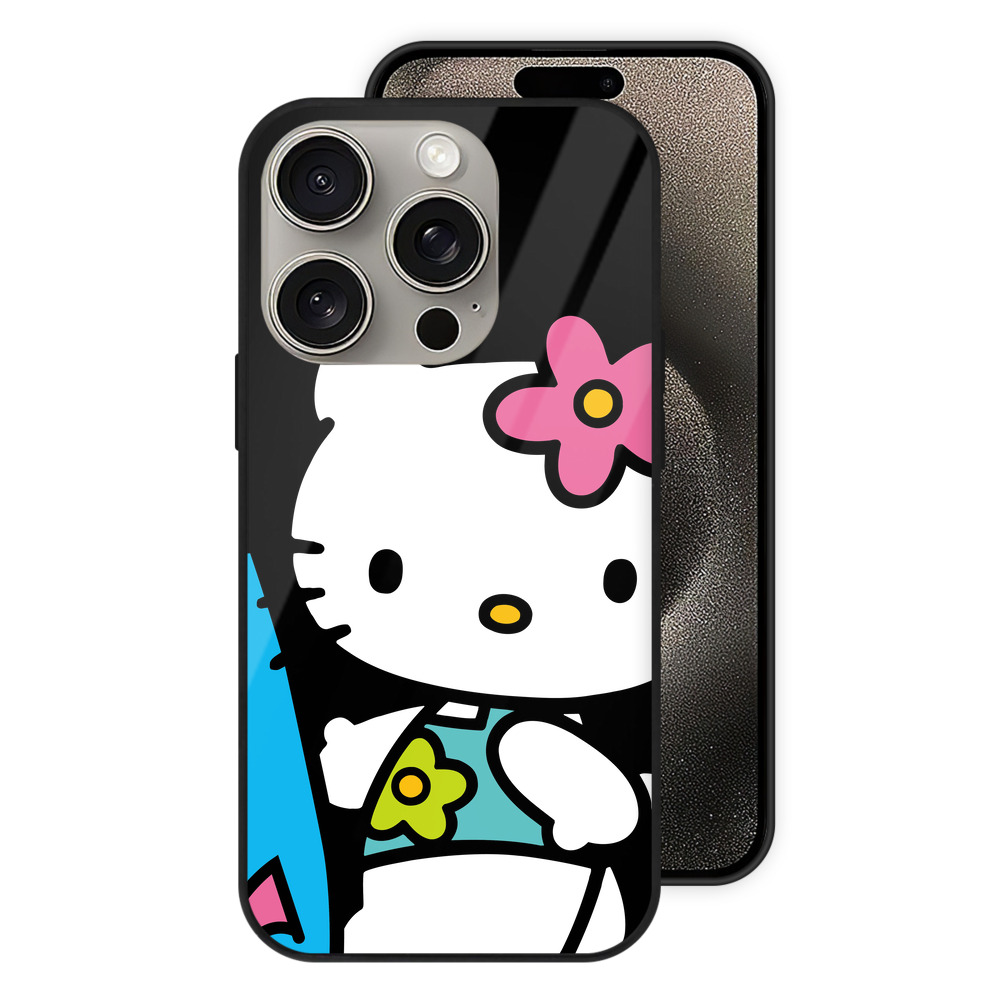 （画像用） Hello Kitty ハローキティ 【iPhone15Pro対応】スマホケース 耐衝撃＆黄変防止 背面ガラス