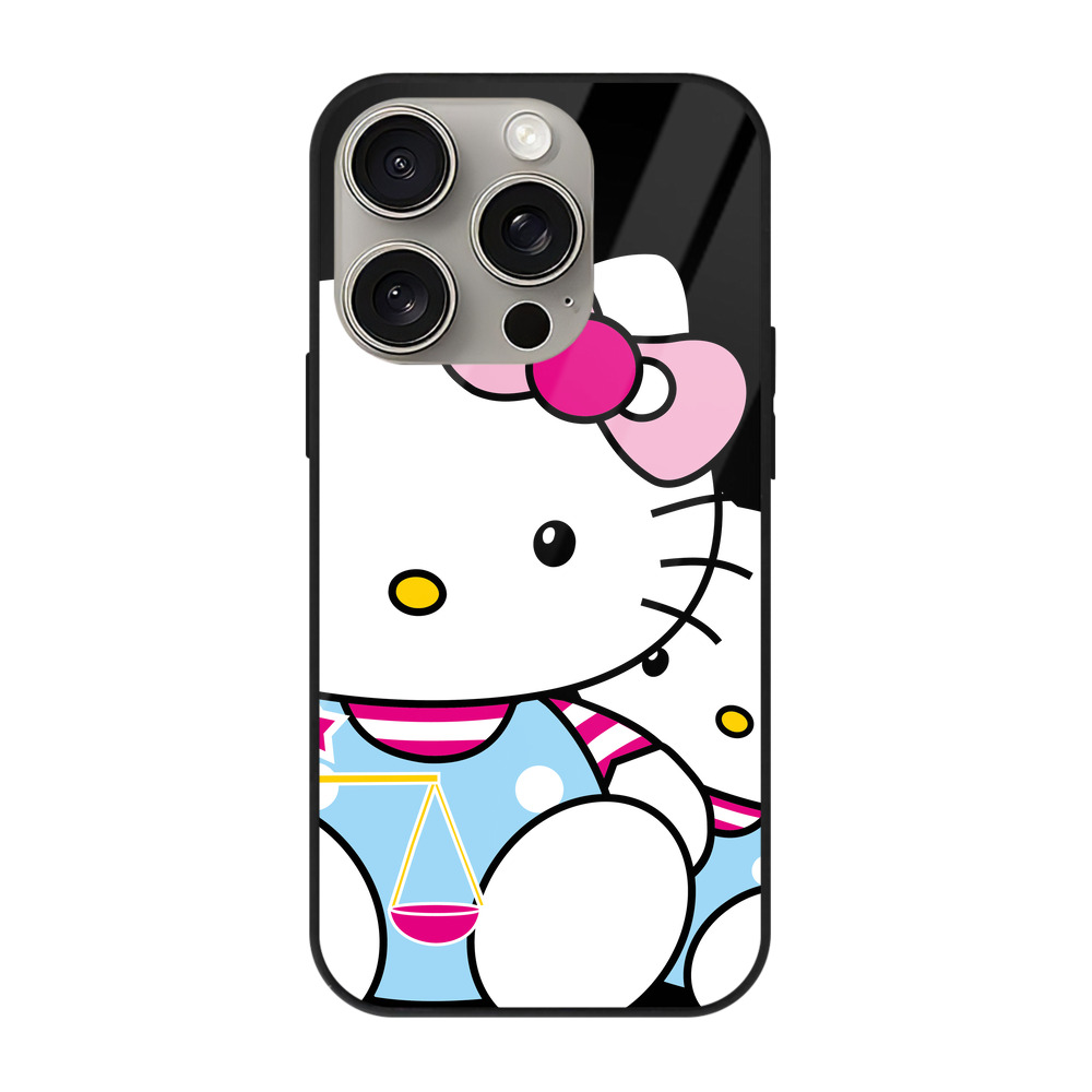 （画像用） Hello Kitty ハローキティ 【iPhone15Pro対応】スマホケース 耐衝撃＆黄変防止 背面ガラス
