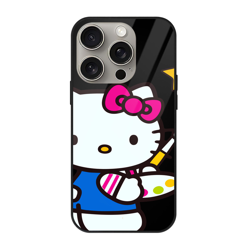 （画像用） Hello Kitty ハローキティ 【iPhone15Pro対応】スマホケース 耐衝撃＆黄変防止 背面ガラス