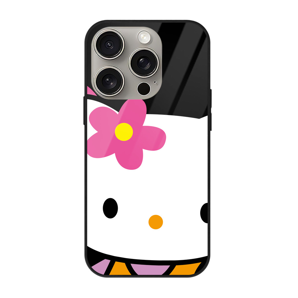 （画像用） Hello Kitty ハローキティ 【iPhone15Pro対応】スマホケース 耐衝撃＆黄変防止 背面ガラス