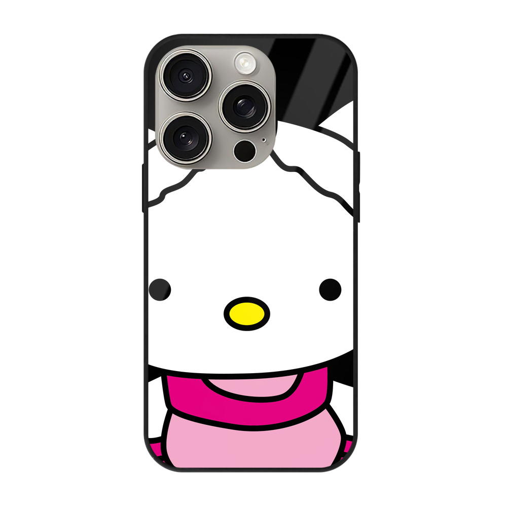 （画像用） Hello Kitty ハローキティ 【iPhone15Pro対応】スマホケース 耐衝撃＆黄変防止 背面ガラス