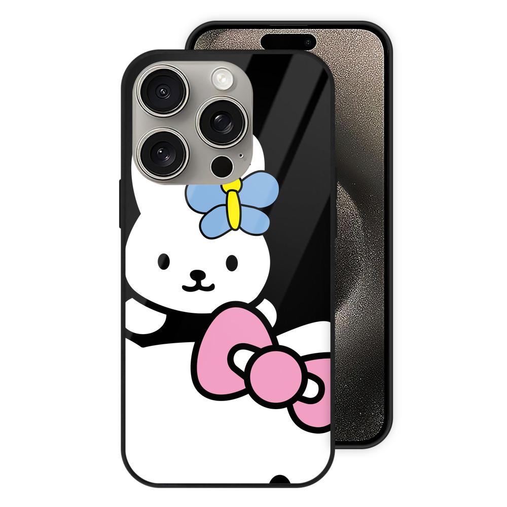 （画像用） Hello Kitty ハローキティ 【iPhone15Pro対応】スマホケース 耐衝撃＆黄変防止 背面ガラス