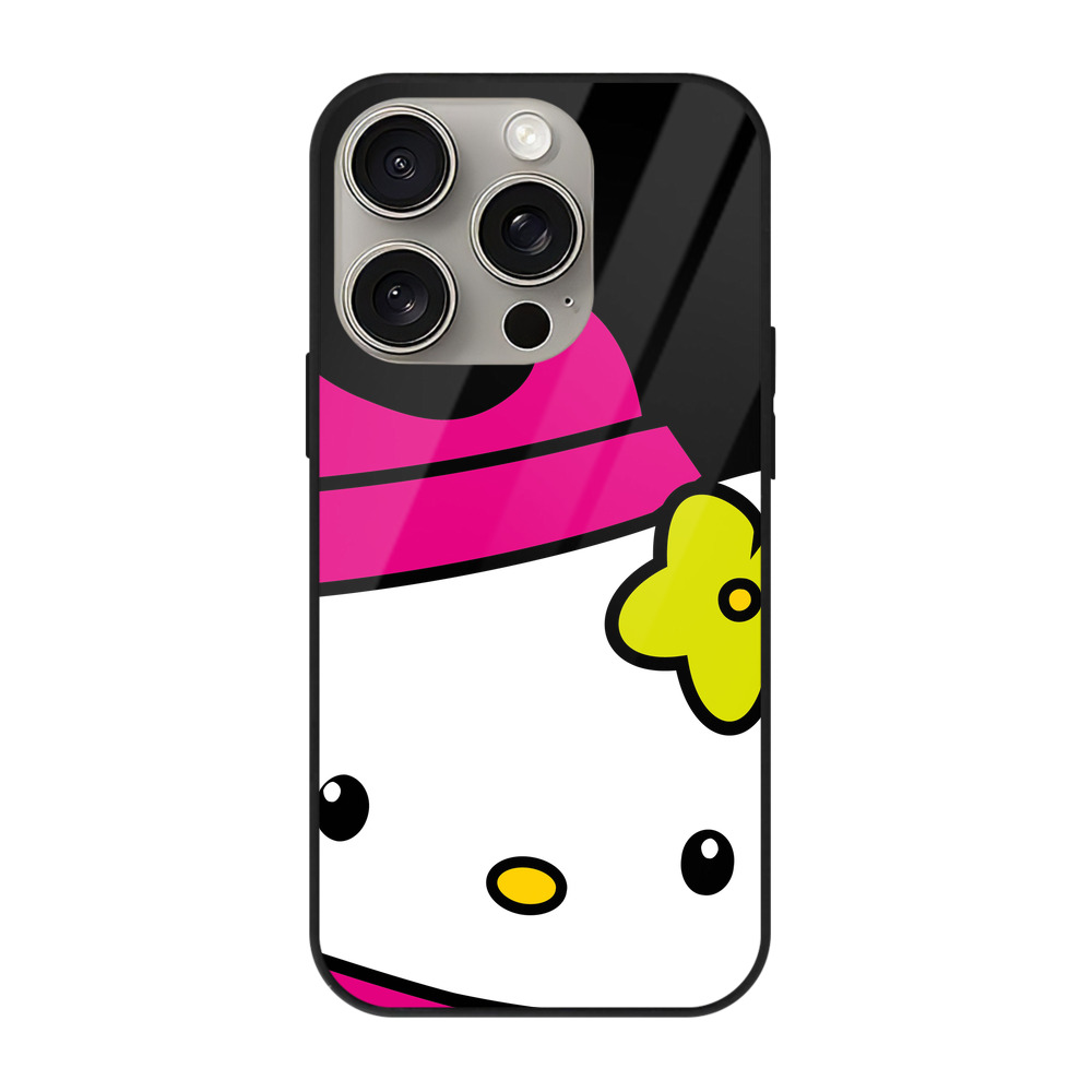 （画像用） Hello Kitty ハローキティ 【iPhone15Pro対応】スマホケース 耐衝撃＆黄変防止 背面ガラス