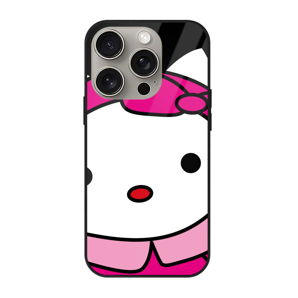 （画像用） Hello Kitty ハローキティ 【iPhone15Pro対応】スマホケース 耐衝撃＆黄変防止 背面ガラス