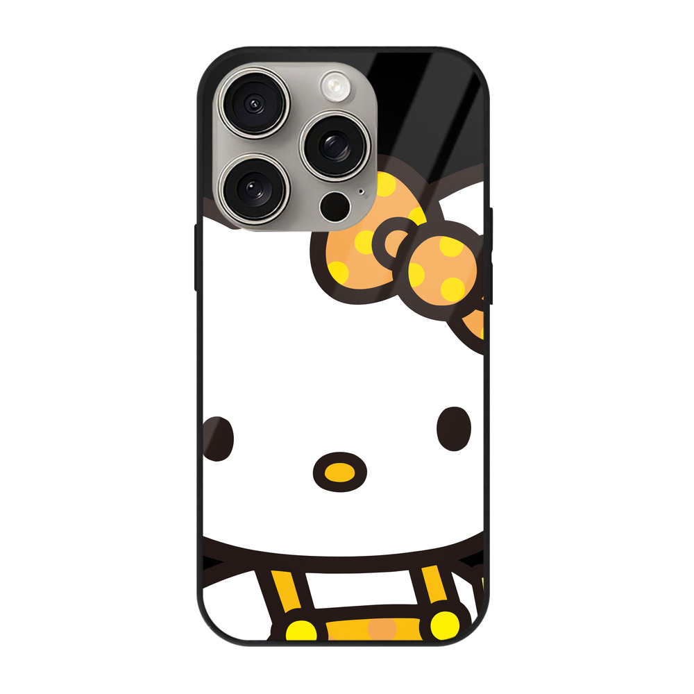 （画像用） Hello Kitty ハローキティ 【iPhone15Pro対応】スマホケース 耐衝撃＆黄変防止 背面ガラス
