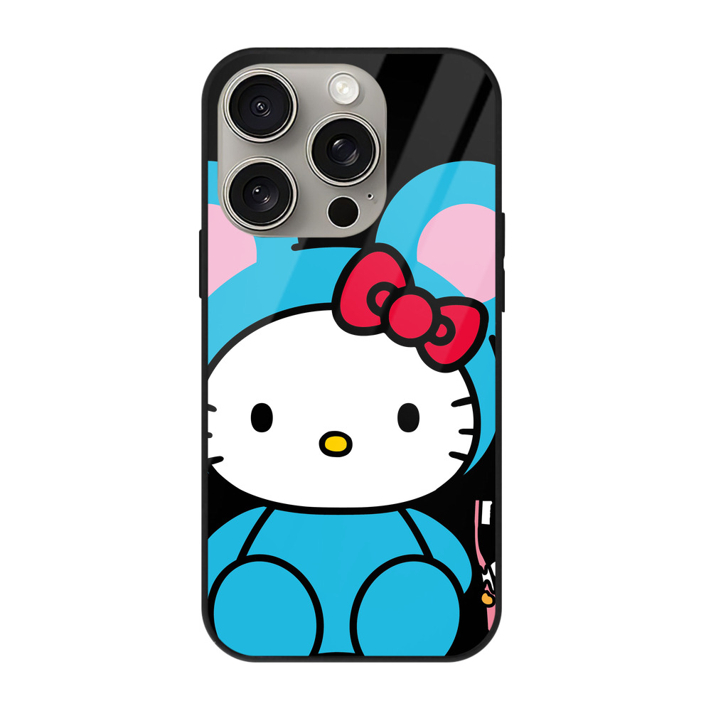 （画像用） Hello Kitty ハローキティ 【iPhone15Pro対応】スマホケース 耐衝撃＆黄変防止 背面ガラス