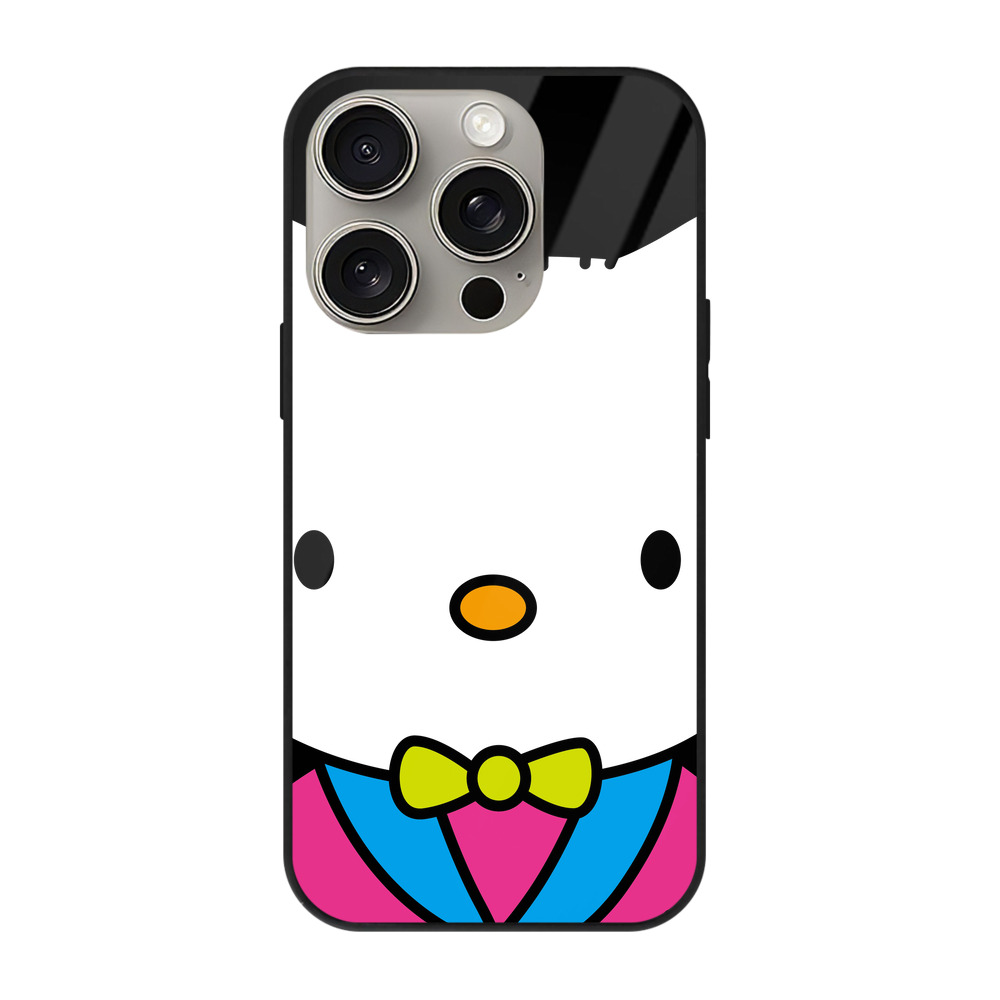 （画像用） Hello Kitty ハローキティ 【iPhone15Pro対応】スマホケース 耐衝撃＆黄変防止 背面ガラス