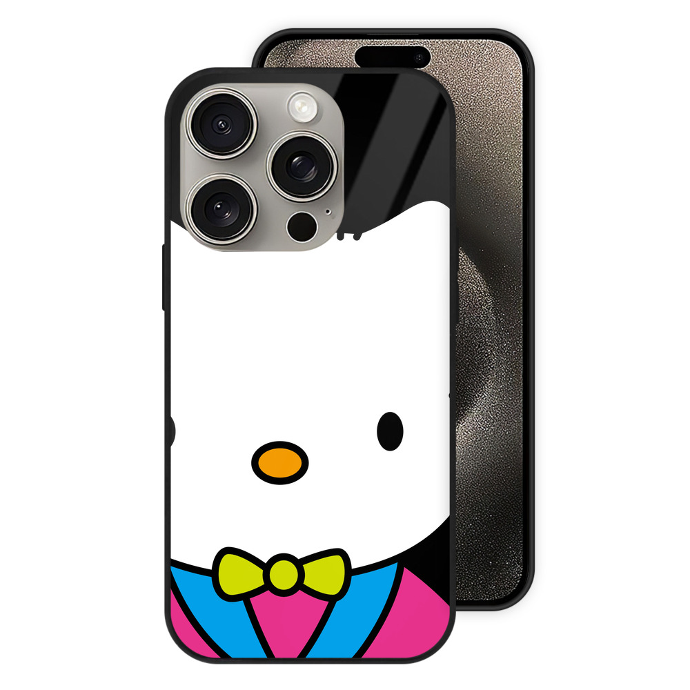 （画像用） Hello Kitty ハローキティ 【iPhone15Pro対応】スマホケース 耐衝撃＆黄変防止 背面ガラス