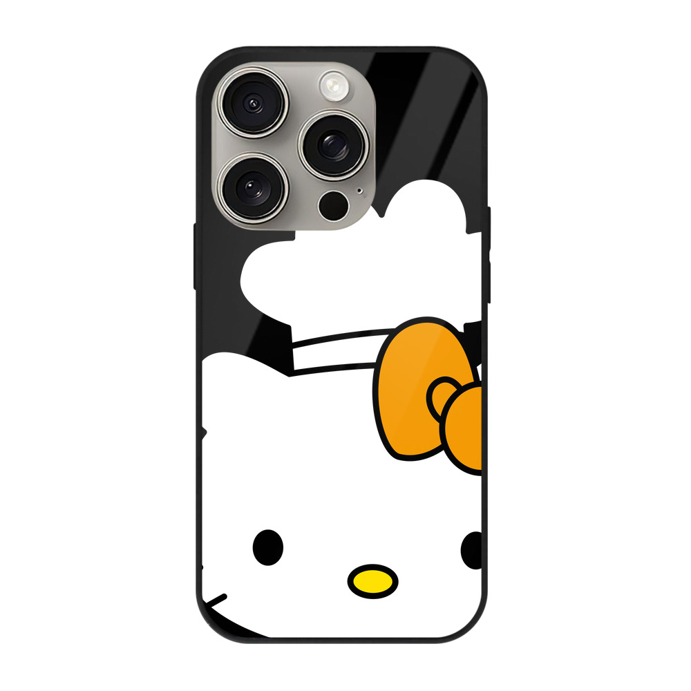 （画像用） Hello Kitty ハローキティ 【iPhone15Pro対応】スマホケース 耐衝撃＆黄変防止 背面ガラス